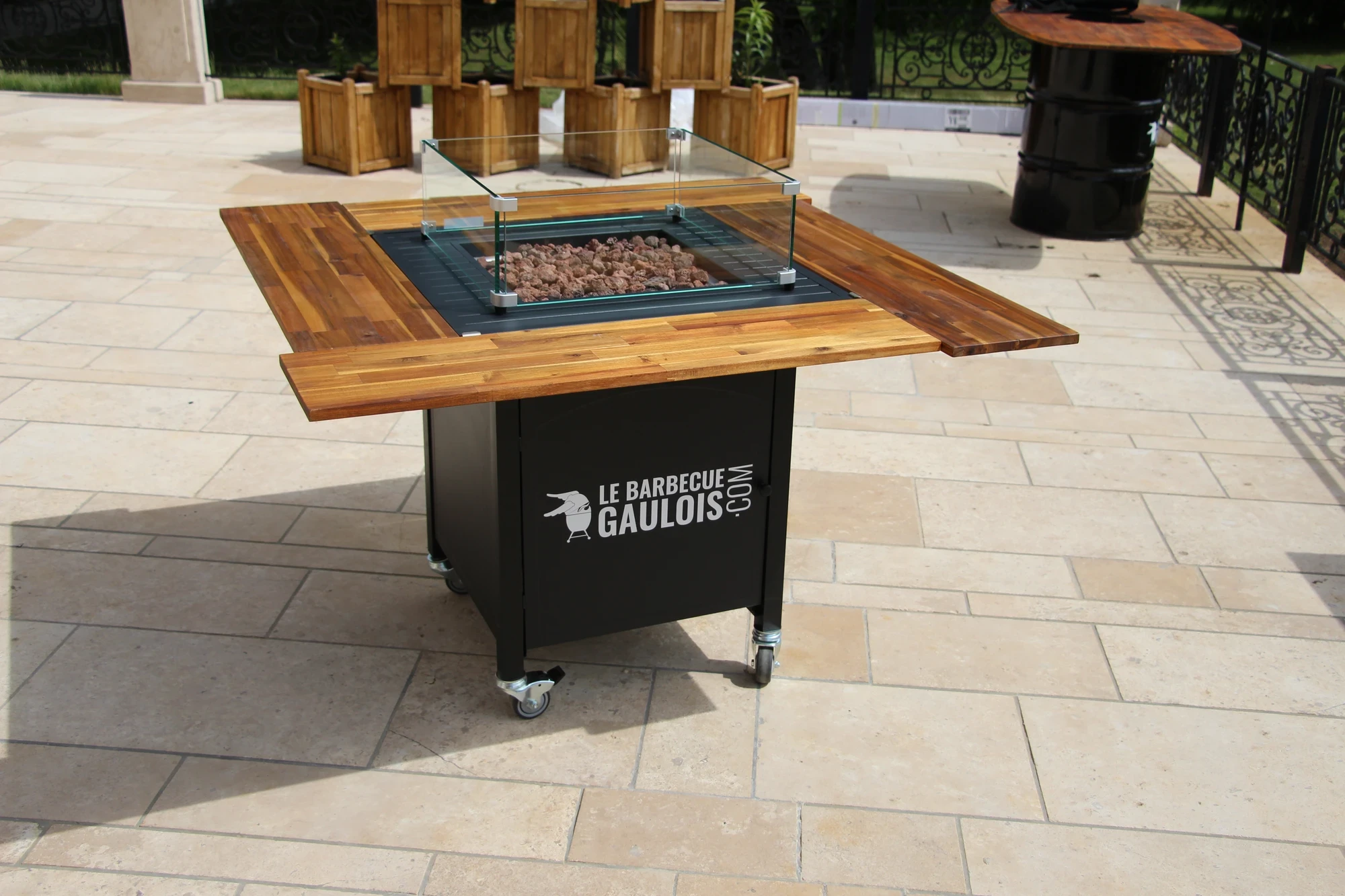 Table Brasero à Gaz - Mobilier Chauffant Haut de Gamme pour Terrasse et Jardin