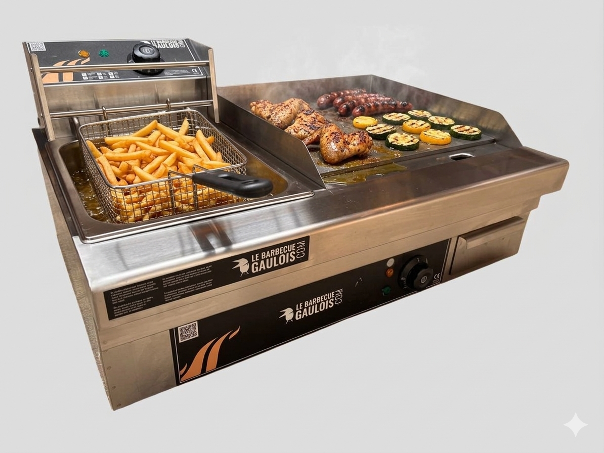 Combiné Plancha Friteuse électrique