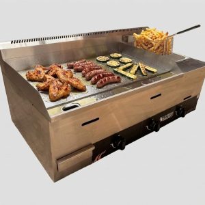 Combiné Plancha Friteuse à gaz 3 brûleurs