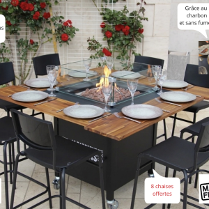 Table Brasero à Gaz Cancale