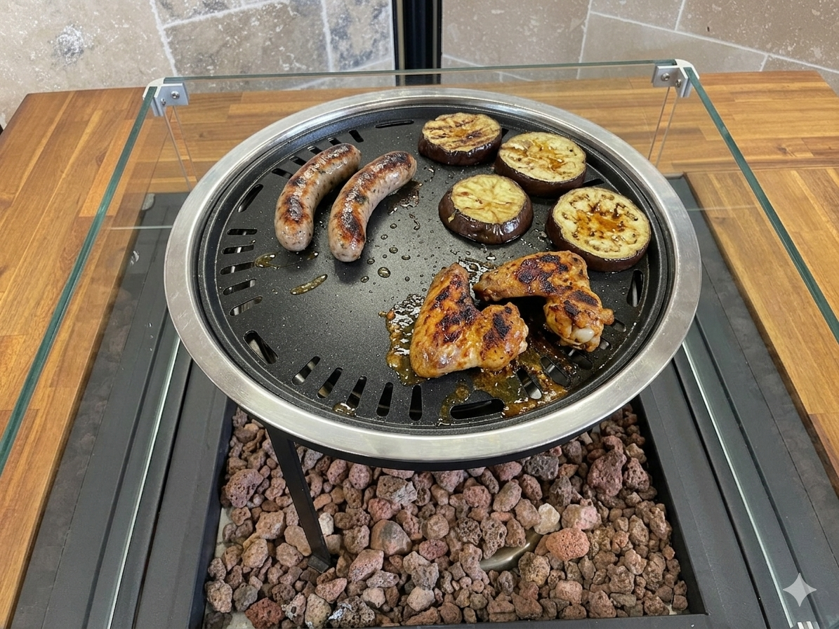 Table Brasero à Gaz - Mobilier Chauffant Haut de Gamme pour Terrasse et Jardin